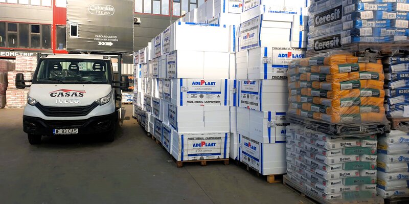 Sofer camioneta depozit materiale de constructii
